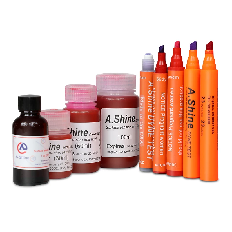 

American Aisha A.S Dyne Pen A. Shine Tension Test Pen Corona Treatment Diane Pen 18 to 105mN/m