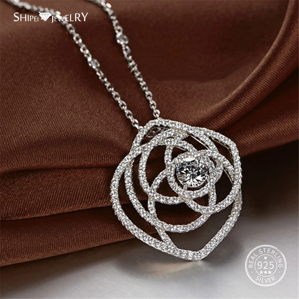 Shipei 100% Стерлинговое Серебро 925 пробы персонализированный Белый Золотой розовое