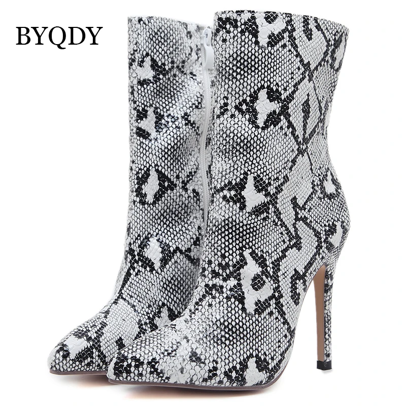 Женские ботильоны с острым носком BYQDY обувь на тонком высоком каблуке вечерние