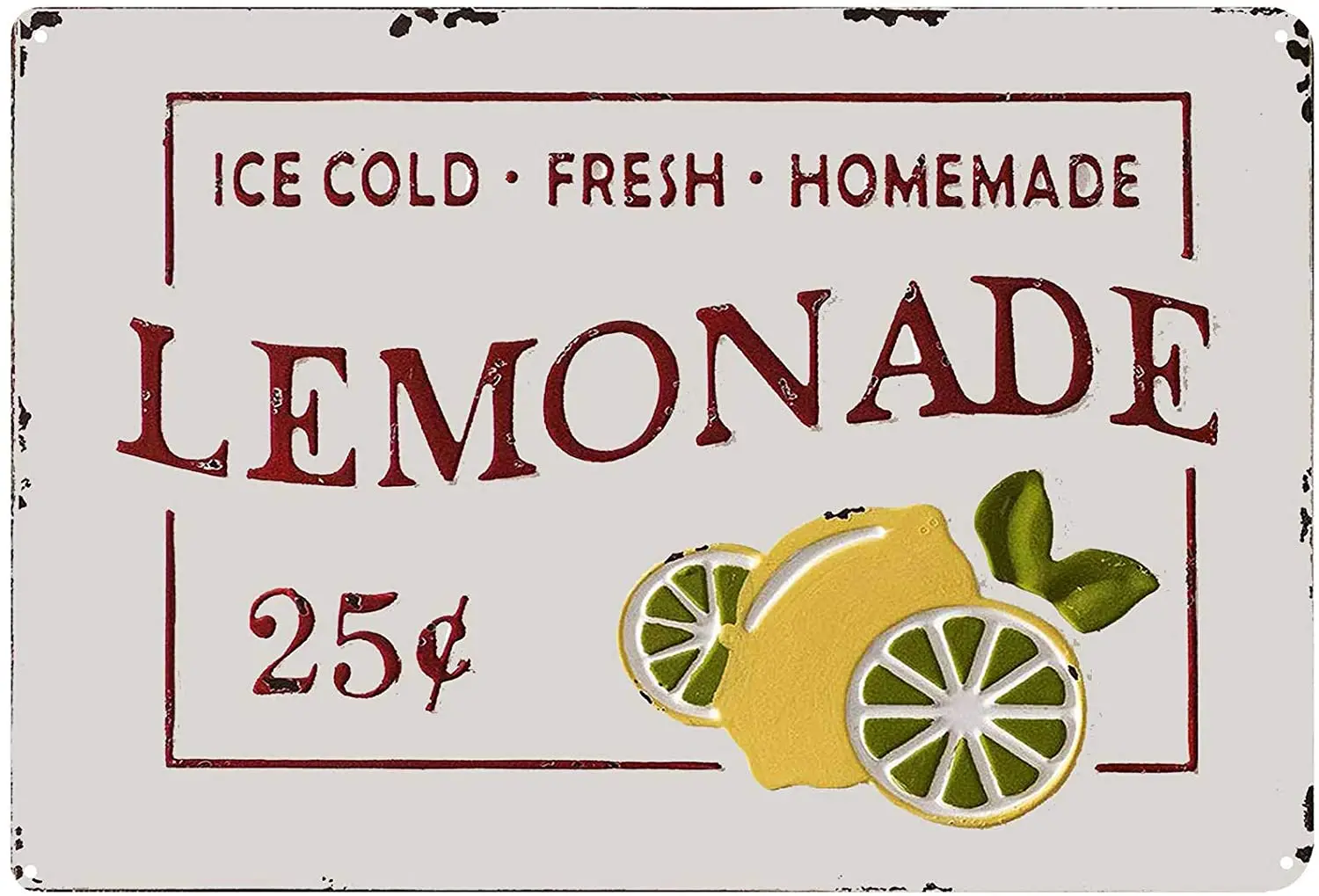 

Cold Fresh Lemonade Retro Vintage Metal Tin Sign Kitchen Coffee Bar Signs Country Home Decor 20x30cm