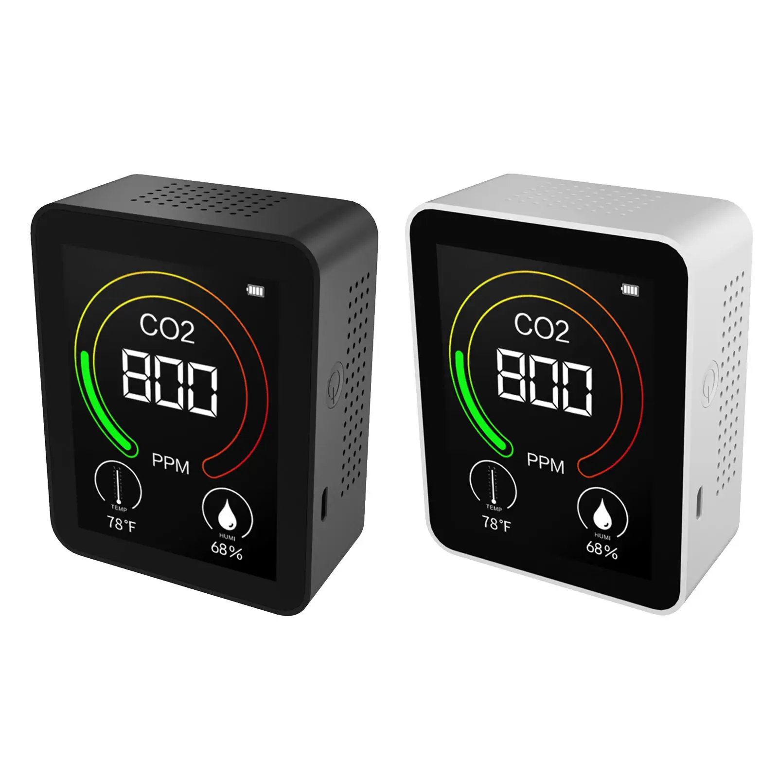 

CO2 Meter 1500mah Temperature and Humidity Professional Real Time Display Accurate Carbon Dioxide Sensor 400-6000PPM