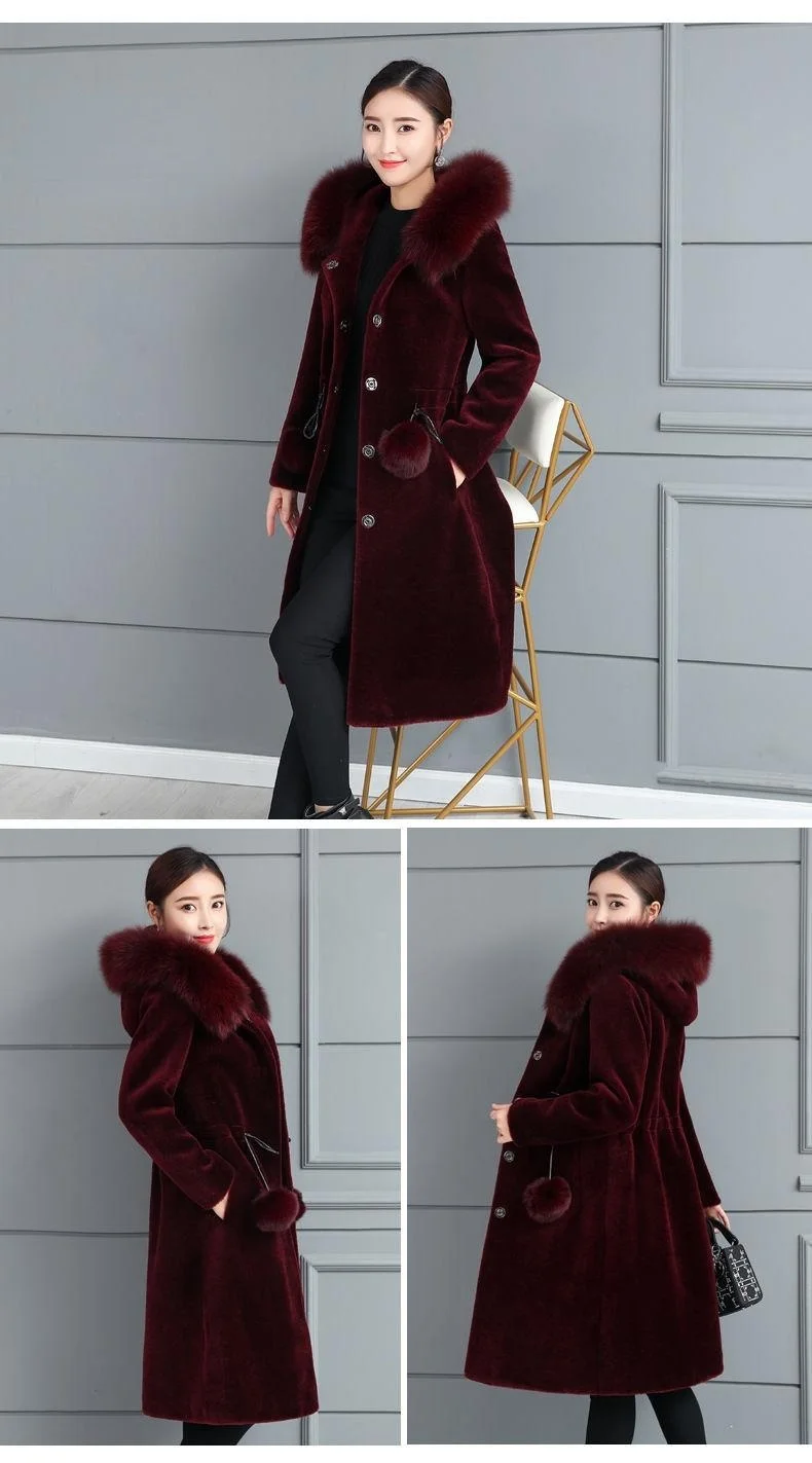 2022 autumn Thick Faux Fur Coat Mink Coat Women's warm Winter Fur One Large Size Mink Velvet