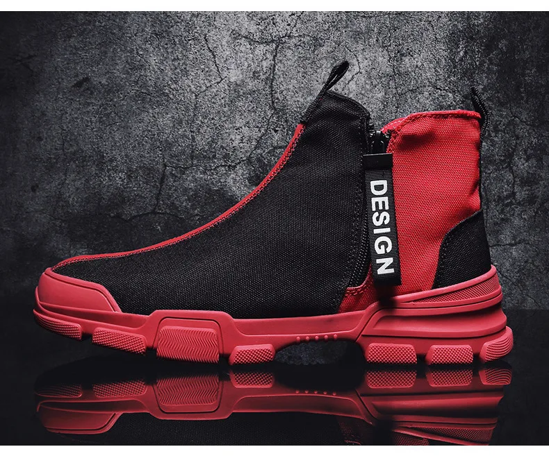 

New Hot Men Canvas Casual Shoes Men Fashion Patchwrok Color Street Tide High Tops Sneakers Sport Flat Shoes