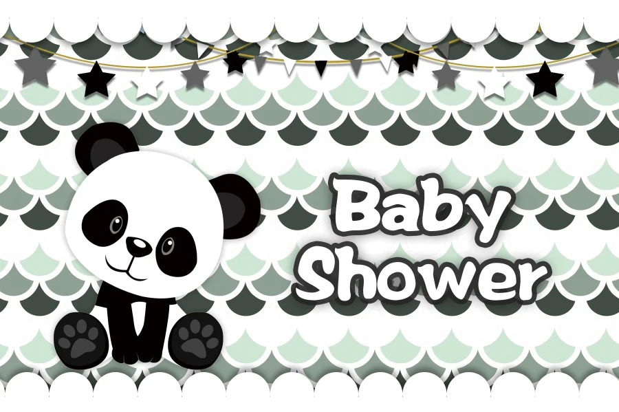 NZY06535 Laeacco Panda Green Bamboos с днем рождения Портретные Детские фотографии фоны для фотостудии - Цвет: NZY06535