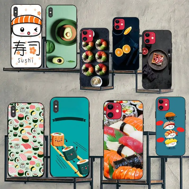 NBDRUICAI cuisine Sushi авокадо черный мягкий чехол для телефона iPhone 11 pro XS MAX 8 7 6S Plus X 5S SE