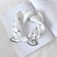 square silk scarf print small hair band head neck professional versatile fashion decorative scarf curly hair accessories