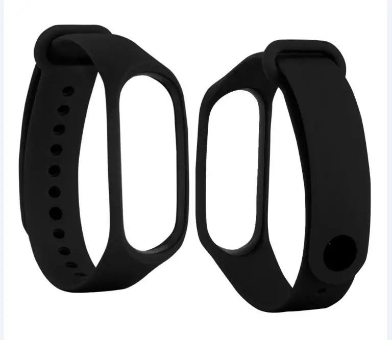 Браслет для xiaomi mi Band 3 4 спортивный ремешок часы силиконовый ремешок для xiaomi mi band 3 4 браслет mi band 4 3 ремешок - Цвет: black