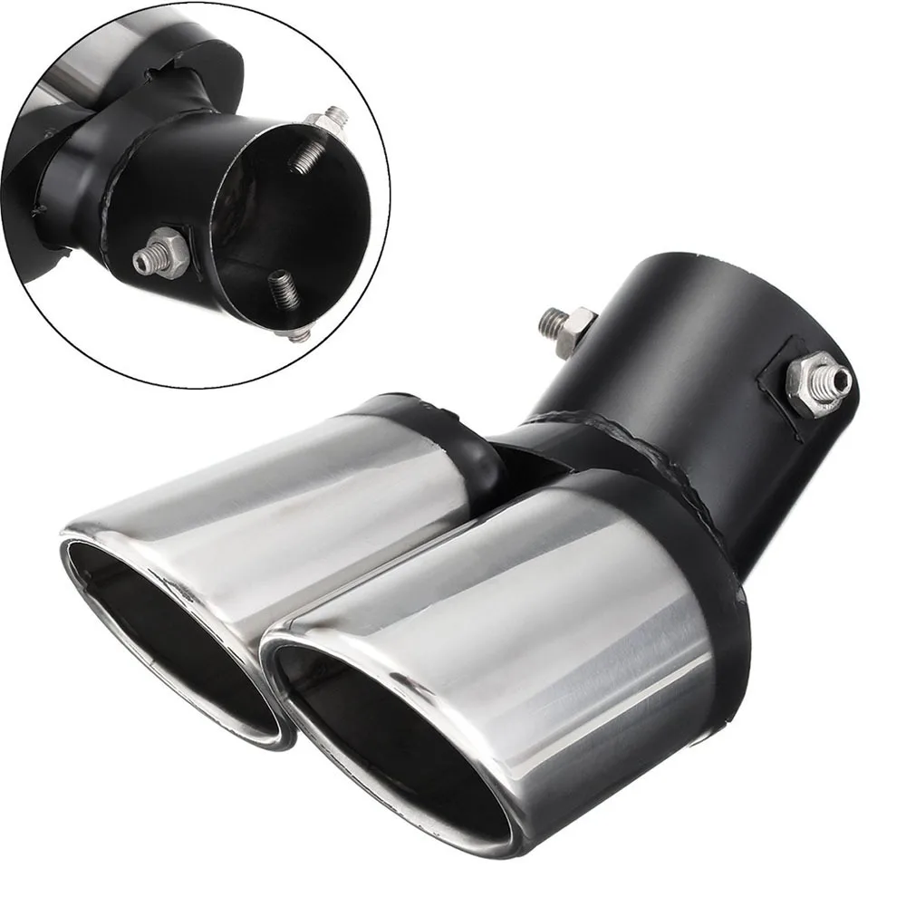 Универсальный автомобильный Декор хромированная задняя труба из нержавеющей