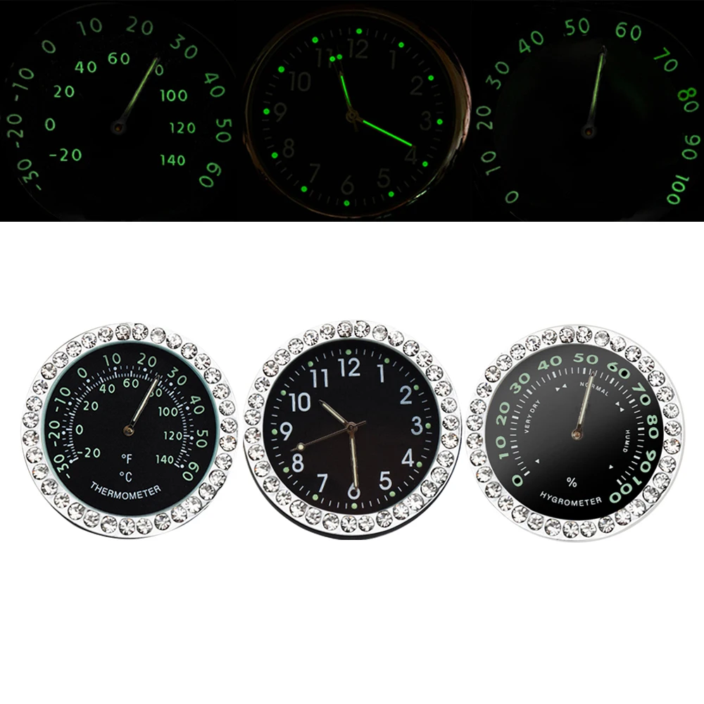 

Yolu Car Clock Luminous Mini Automobiles Digital Watch Quartz Clocks Stick-on Auto Ornament Car Accessories for Cars SUV MPV