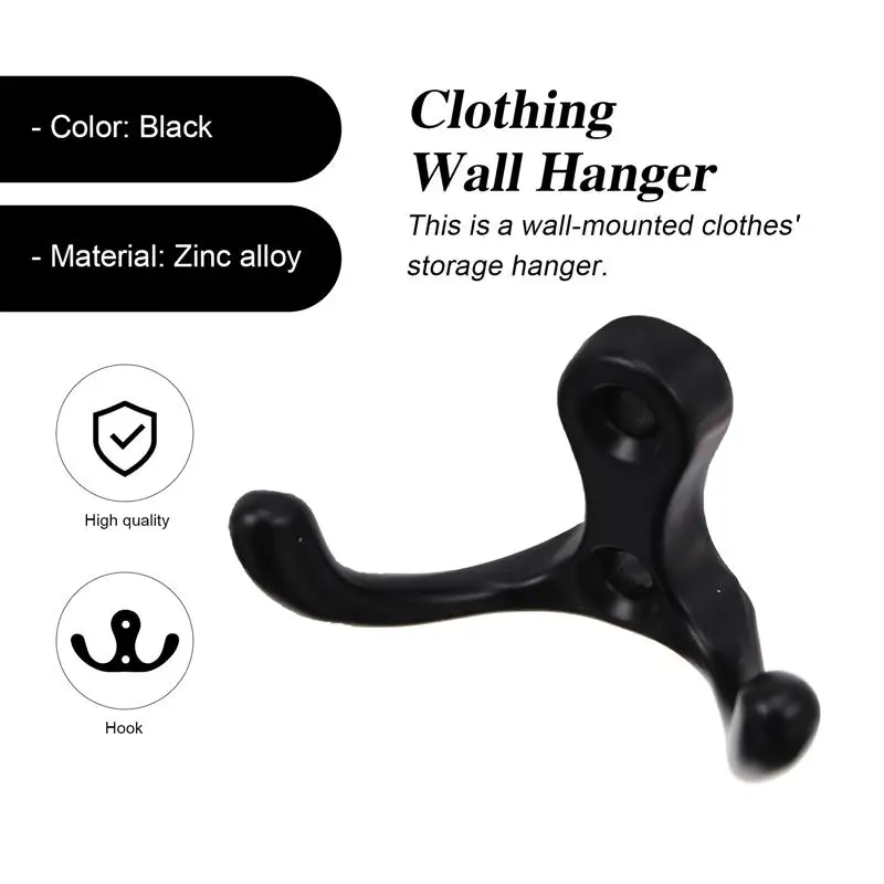 

10pcs Dual-hook Clothes Storage Hook Simple Dual-hook Wall-mounted Hanger Storage Wall Hook