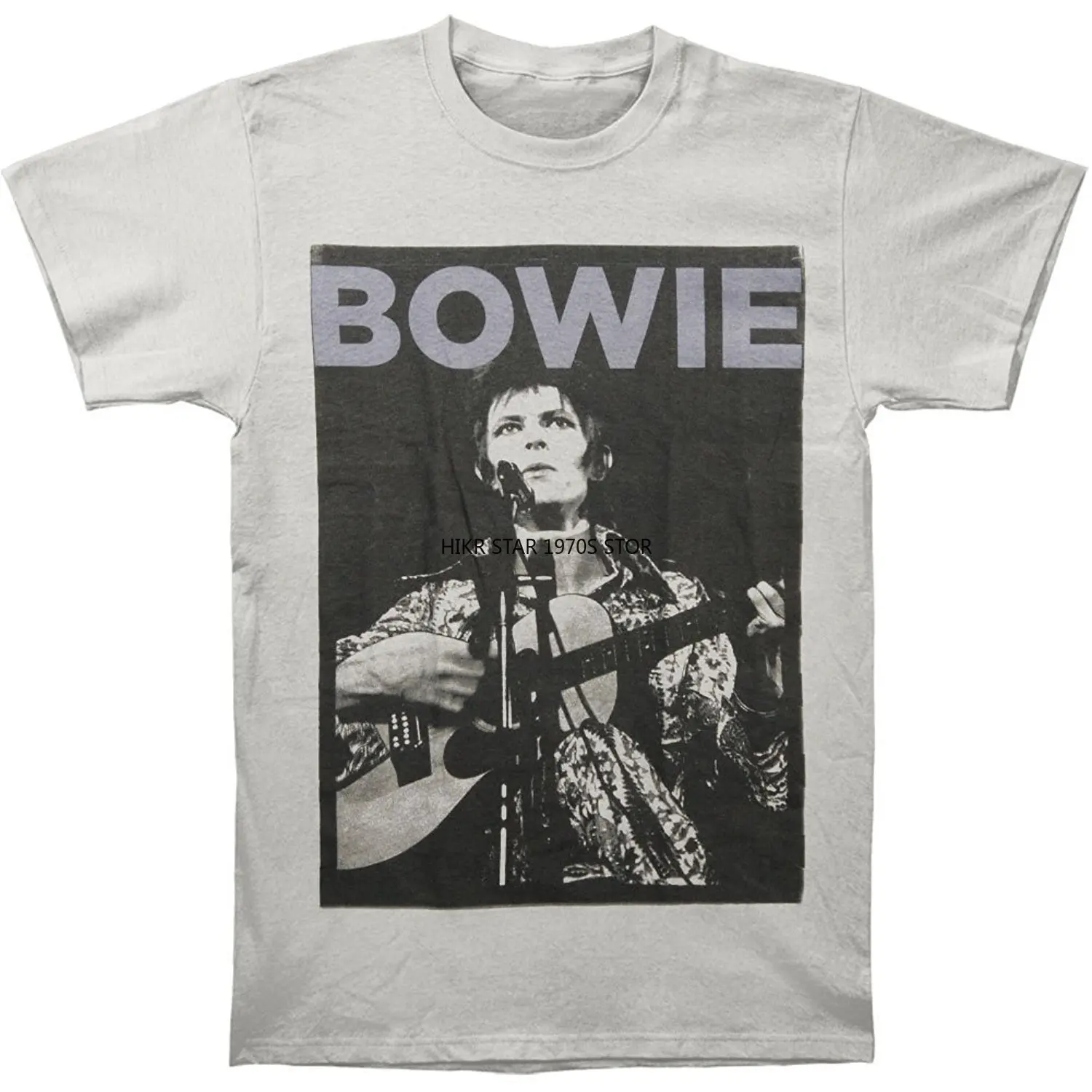 

2021 David Bowie Men's Bowie Rock 2 T-shirt Grey TShirt Men O-Neck Fashion Casual High Quality Print T Shirts Summer Women Tees