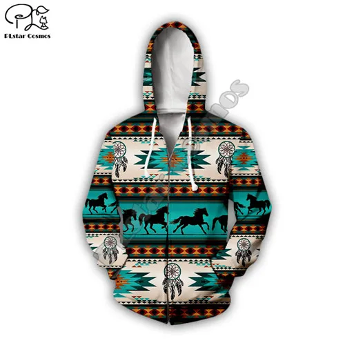 zip hoodie Мужские и женские Индийский Родной принт 3d толстовки в стиле Харадзюку Толстовка пальто на молнии в стиле унисекс уличная одежда в стиле хип-хоп, Повседневное, спортивный костюм, пуловер, N3 - Цвет: zip hoodie