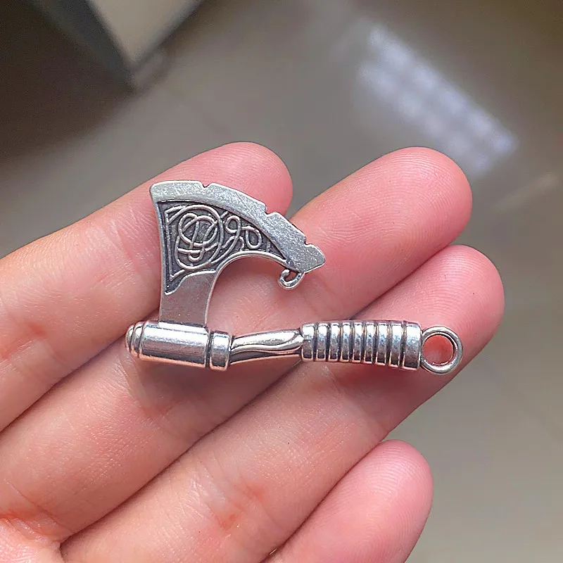 

High Quality 12pcs Amulet Alloy Axe Hatchet Charms Connector Pendants ,for DIY Handmade Accessories,Jewelry Making Supplies