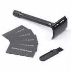 Высококачественная классическая мужская бритва, регулируемая Безопасная бритва с маленькой щеткой и лезвием