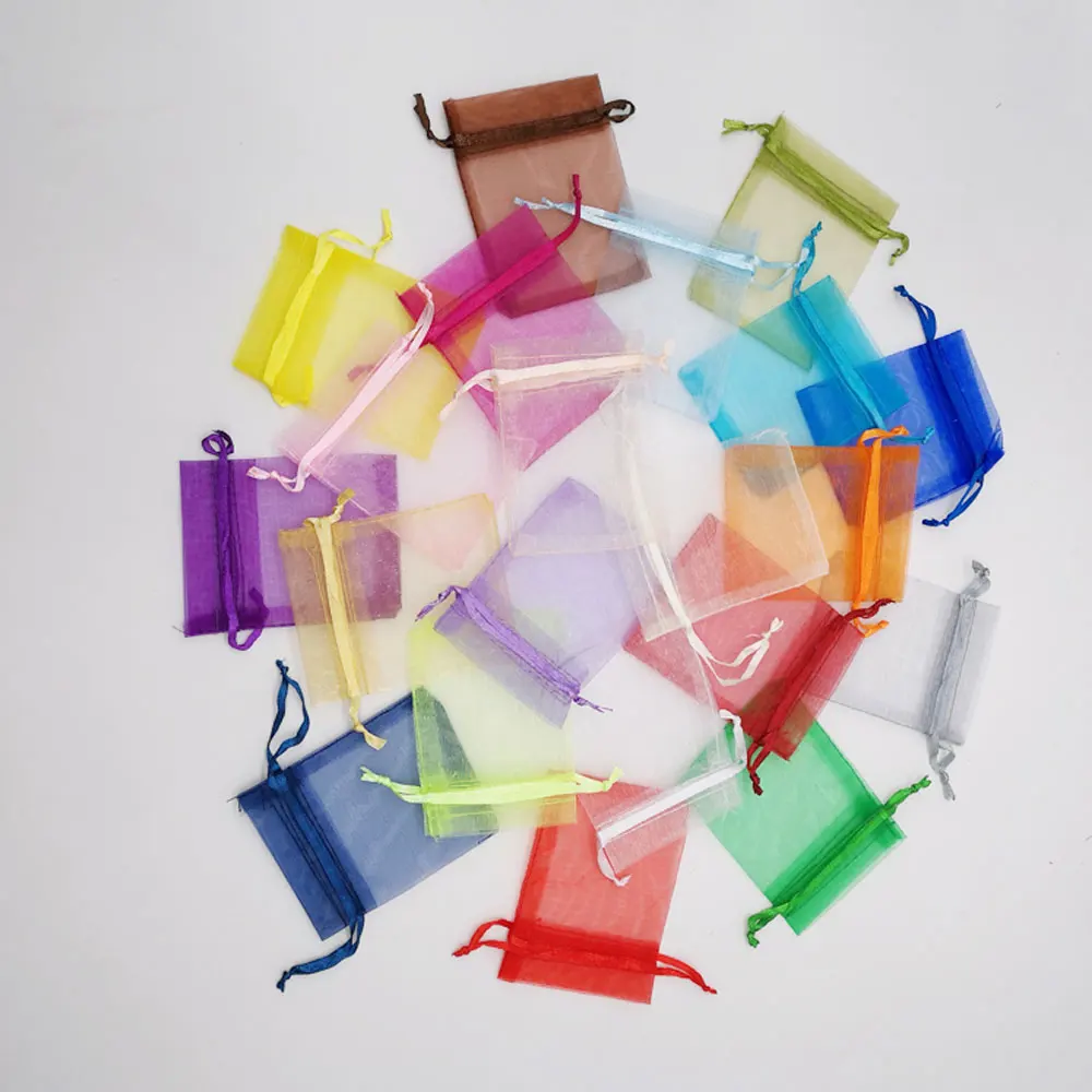 Подарочные пакеты из органзы Подарочная коробка на шнурке 9 х12 50 шт. для подарка