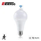 Умная Светодиодная лампа E27 с пассивным ИК датчиком движения, лампочка с переменным током 85-265 в, 12 Вт, 15 Вт, 18 Вт, 20 Вт, светодиодная лампочка для лестницы, тропинки, ночное освещение