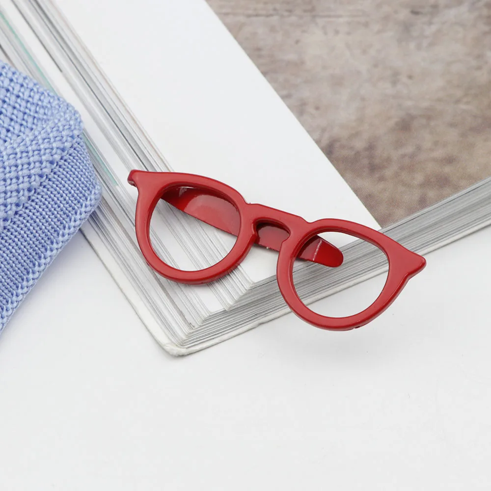 Зажим для галстука мужской металлический зажим очков чёрный/красный/золотистый