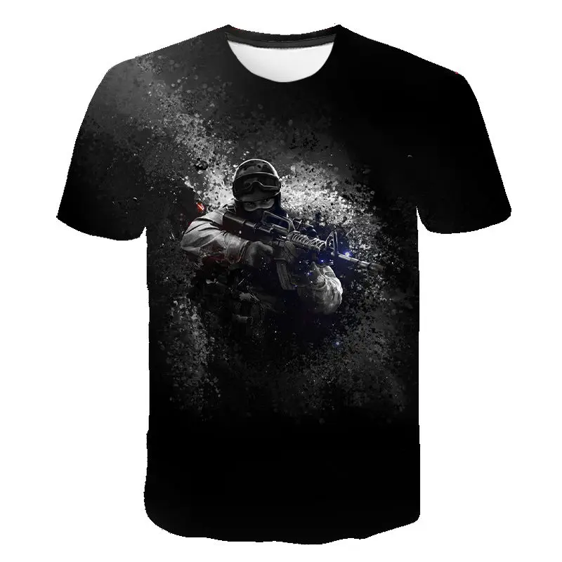 Крутая футболка CS GO Gamers новинка csgo для мужчин и женщин Детская с короткими