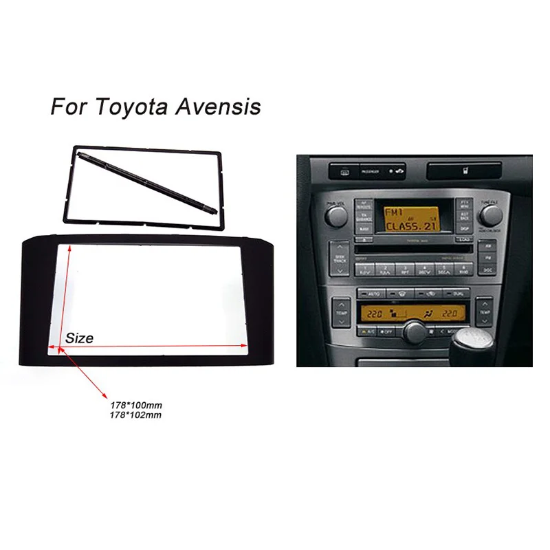 Автомобильный радиоприемник Fascia Для Toyota Avensis Facia Panel Лицевая панель стереосистемы