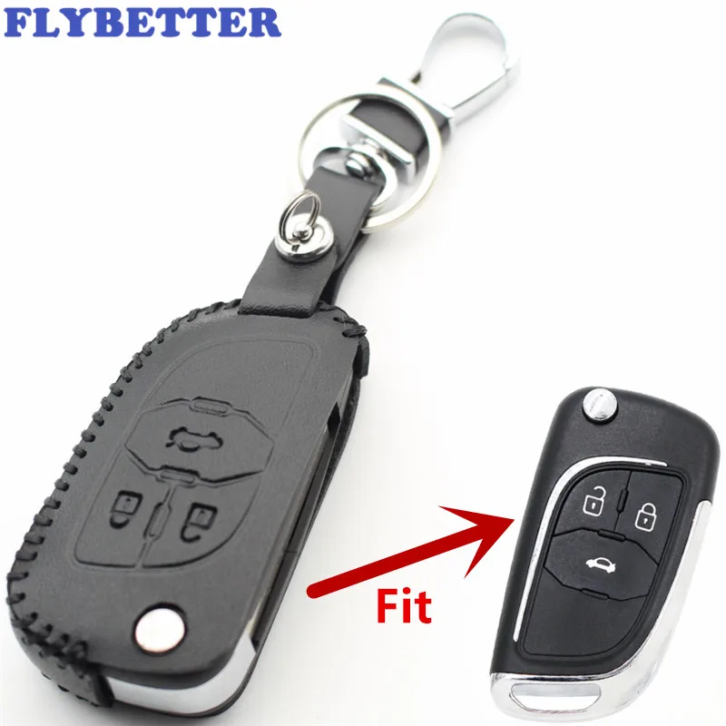 Чехол для ключей FLYBETTER из натуральной кожи Chevrolet Lova/Cruze/Camaro/Malibu Buick Regal/LaCrosse Opel Insignia