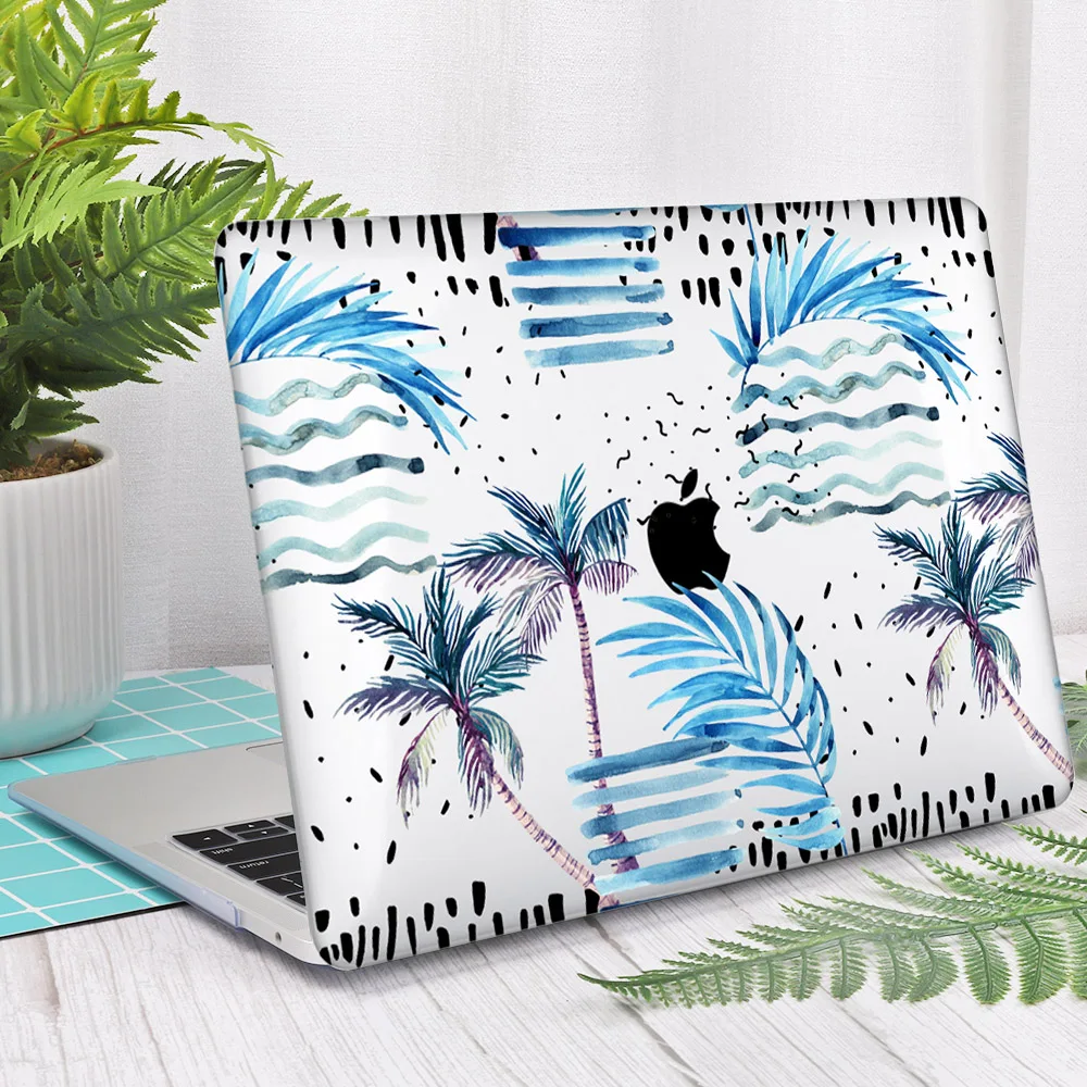 Для MacBook Air 13 дюймов Чехол A1932 Pro 13 Touch bar летний узор чехол для ноутбука клавиатура защитная пленка для экрана