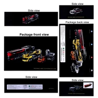 7668Pcs DIY Moc Small Particles 120 24G RC Mobile All-terrain Crane LTM1750-91 Building Blocks Construction Vehicle Kit
