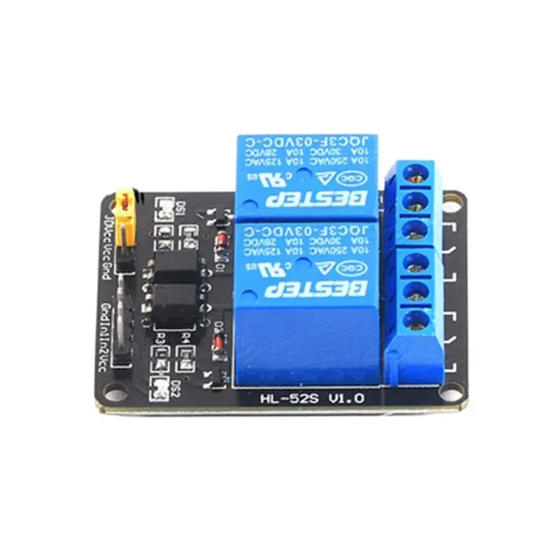 2-way relay module 3V5V12V24V with optocoupler indicator light plc control single-chip microcomputer accessories | Электроника