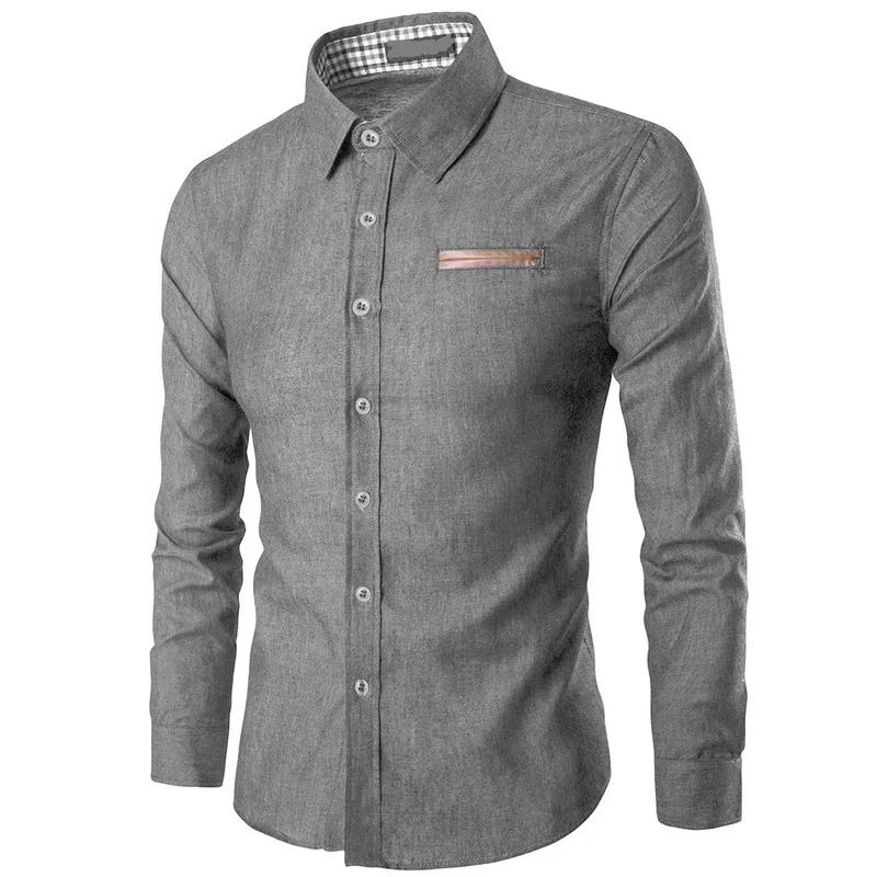 ZOGAA 2020 популярная новая брендовая мужская рубашка Camisa Masculina с длинным рукавом