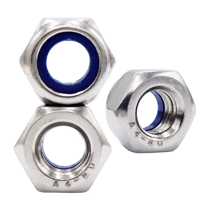 1-50PCS High Quality Hex Nylon Lock Nuts M2 M2.5 M3 M4 M5 M6 M8 M10 M12 M14 M16 M20 M18 M24 304/201/316 Stainless Steel DIN985 |