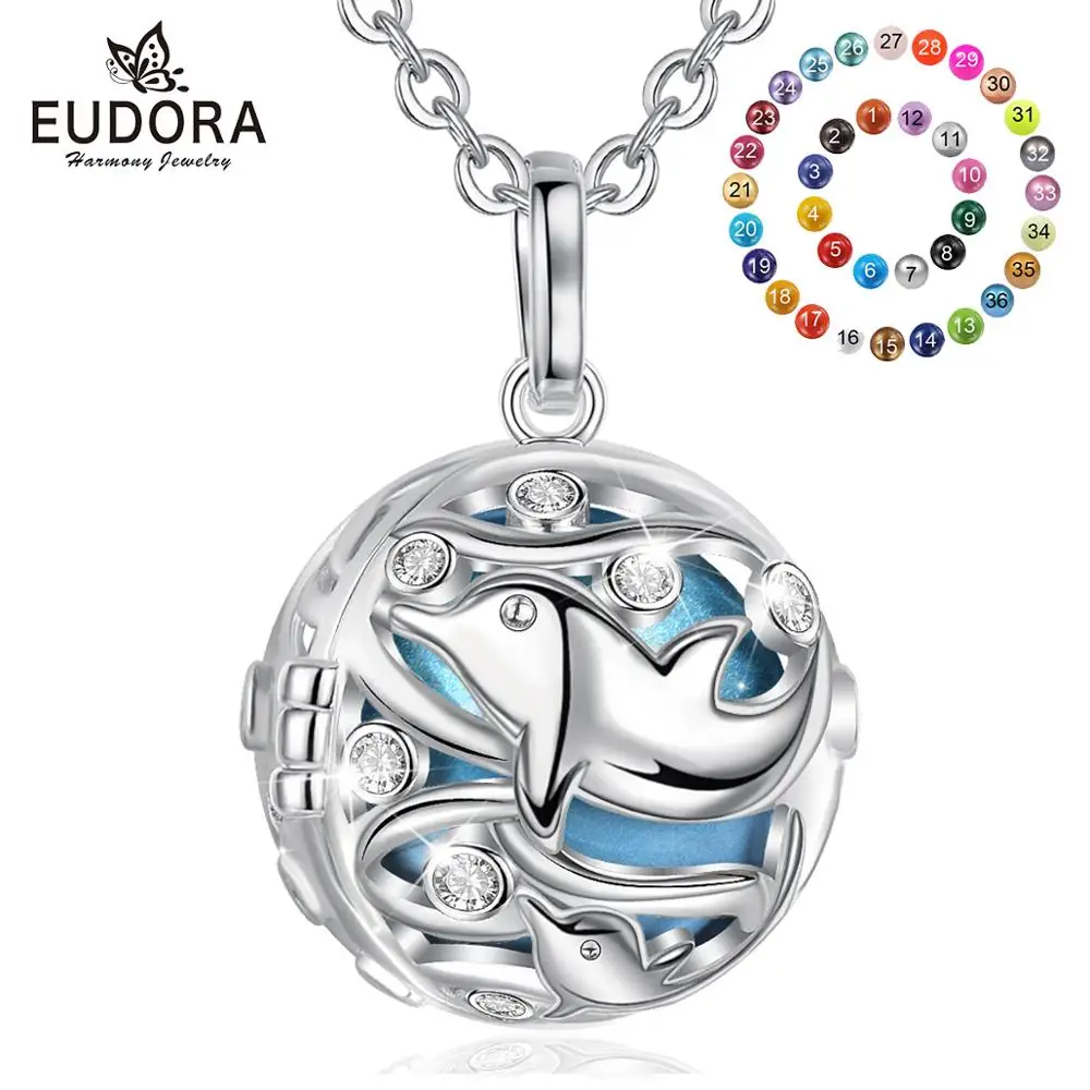 Eudora Harmony bola ball dolphin плавающий медальон клетка с ангелом подвеска-шар женское