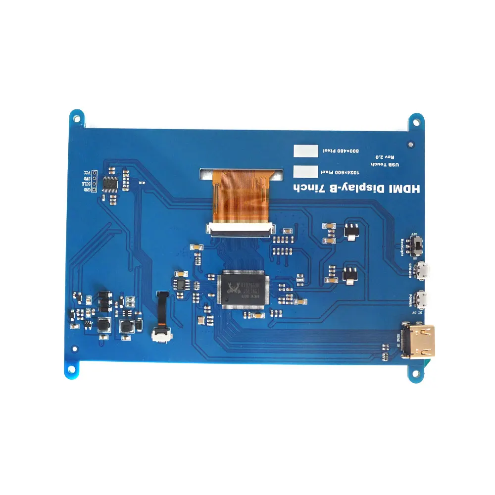 7 дюймов Raspberry Pi 4B /3B +/3B сенсорный Экран 1024*600 ЖК дисплей совместимому с HDMI Дисплей |