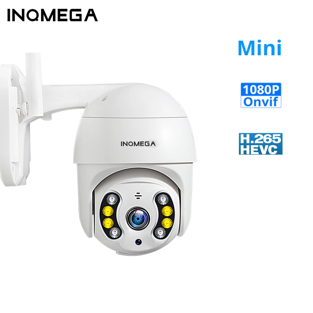 INQMEGA 1080P 1 дюймовая Супер Мини PTZ IP камера полноцветная ночного видения для улицы и