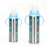 180ml240ml baby pacifier insulation sippy cup tumbler with handle stainless steel water milk feeding bottle for newborn infant