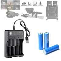 night vision telescopes 18650 batteries and charger for 18650 aa aaa with usb jack 5v2a for hunting trail camera flashlight
