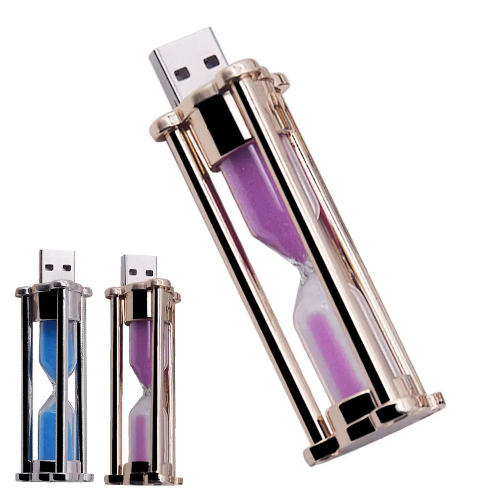 

Hourglass metal USB 2.0 flash drive 4GB 8GB 16GB 32GB 64GB 128G Personalise Pen Drive USB Memory Stick usb memoria U disk gift