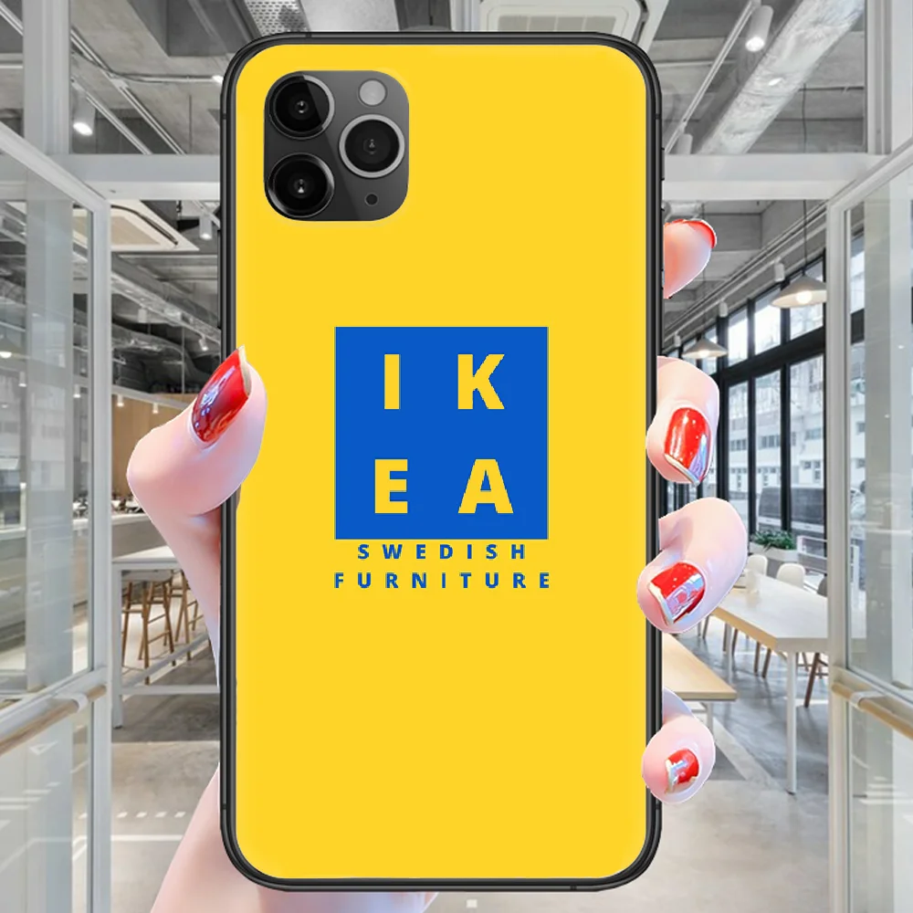 

Swedish Furniture Fashion Brand Phone Case For Iphone 4 4s 5 5S SE 5C 6 6S 7 8 Plus X XS XR 11 12 Mini Pro Max 2020 black Shell