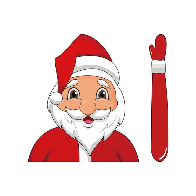 Рождественское украшение Санта Клаус 3D ПВХ машущие автомобильные наклейки