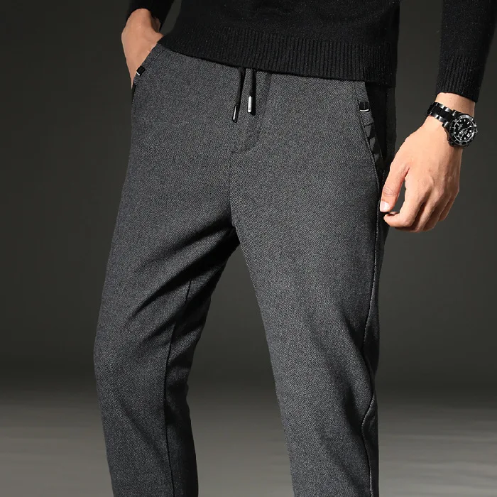 2020 Men's Casual Pants Brand Classic Full Length Suit Straight Cotton Business Man Commercial Plus Big Size 38 Trousers | Мужская