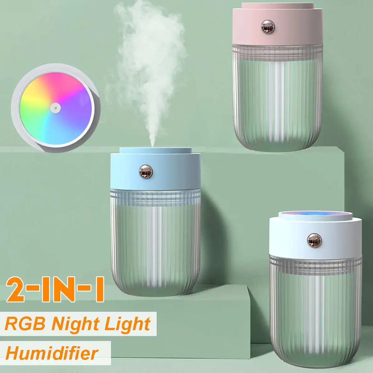 

250 мл увлажнитель воздуха, RGB светодиодный портативный диффузор, автомобильный ультразвуковой ароматизатор, генератор холодного тумана, зе...