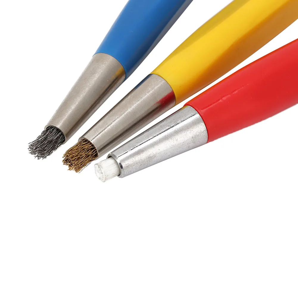 3 шт./компл. ручка для удаления ржавчины из стекловолокна латунь сталь инструмент