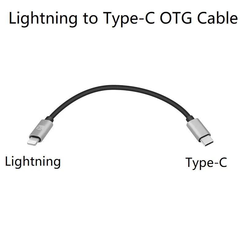 Lightning to Type-C OTG Cable for Shanling M2X UA2 M5s Up4 M0 xd-05 plus NX4 DS Fiio BTR5 iPhone 12 11 XS Max XR 8P Hiby FC3 | Мобильные