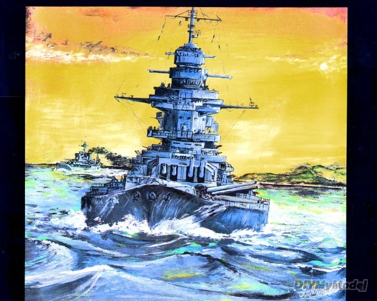 DIYMyModeI-battleship franc&eacute;s Richelieu, BRICOLAJE, manualidades, Kit de modelo de papel, rompecabezas de juguete hecho a mano, regalo, utillaje de pel&iacute;cula-0