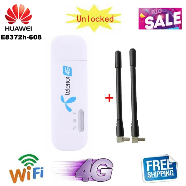 Разблокированный 150 Мбит/с huawei e8372 E8372h-608 4G LTE Wifi модем ключ CAT4 USB флешка PK huawei e8372h-153 e8372h-155 E3276S-920