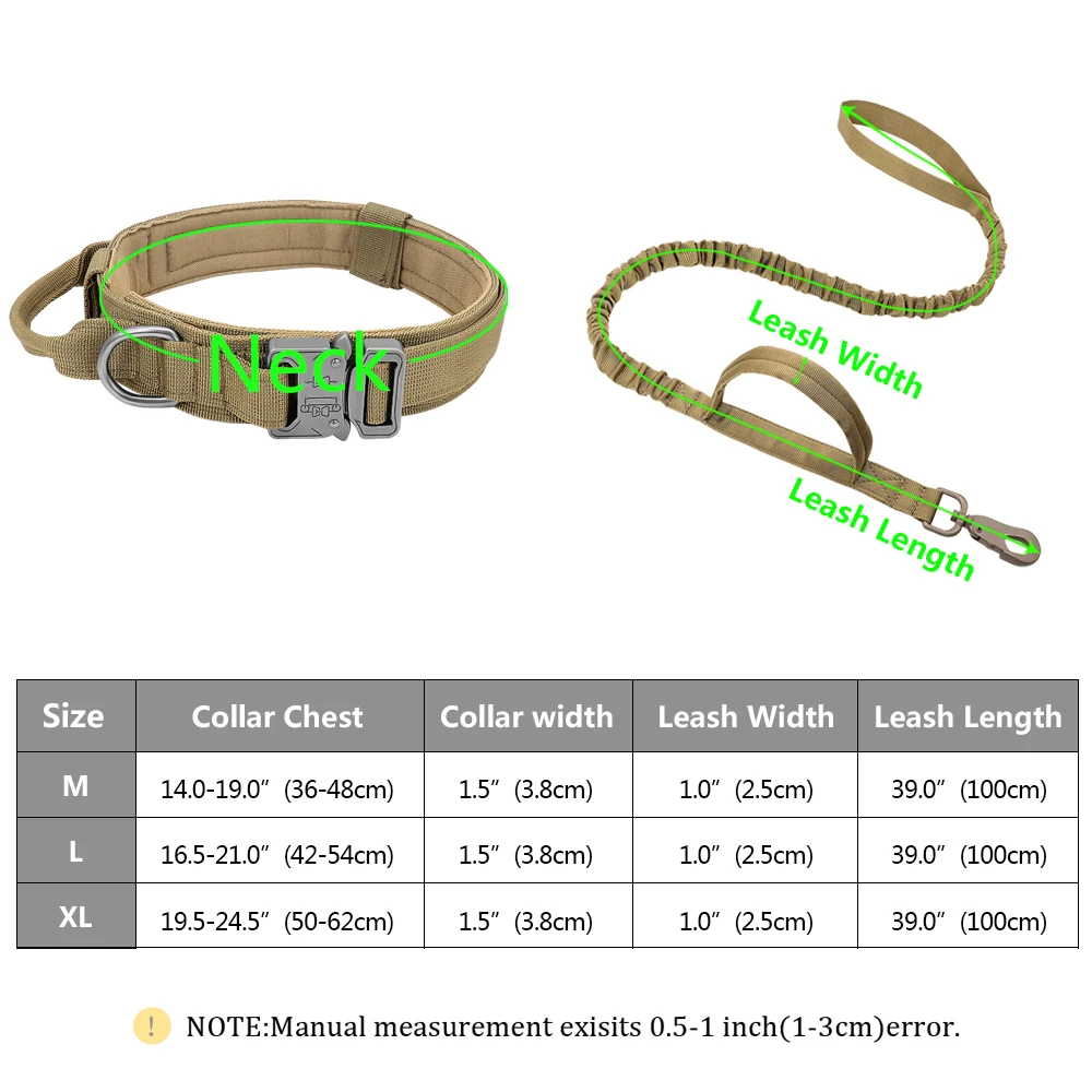 

Military Tactical Dog Collar Leash German Shepard Medium Large Dog Collars Lead For Walking Training Dog Collar Control Handle