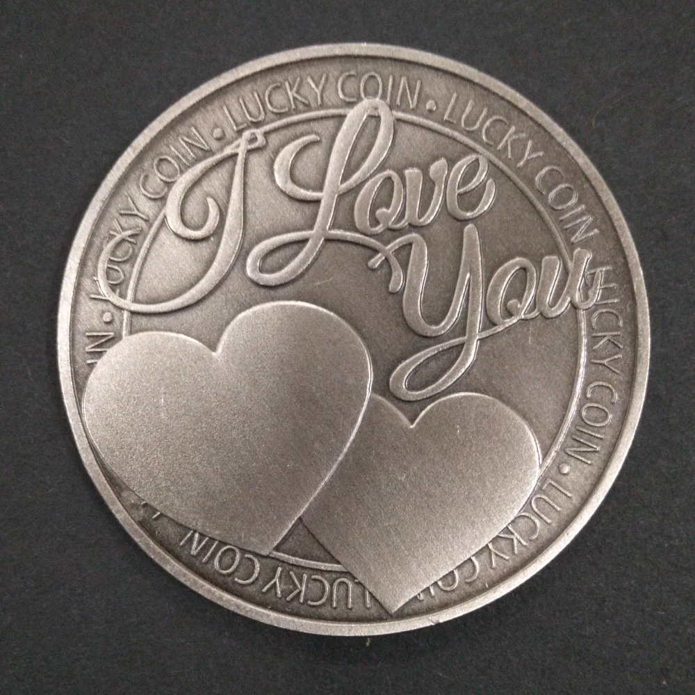 

Love Commemorative Coin Antique Imitation Silver Badge I Love You More Than I Can Say Lucky Coins