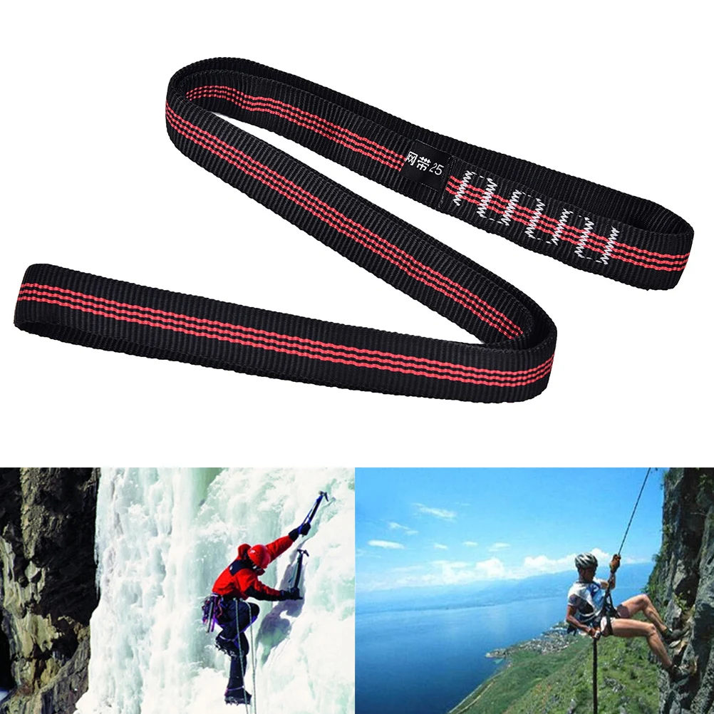 

HOT!Rock Climbing Sling Rope Protector Nylon Bearing Strap Reinforce Rope Belt Arborist Mountaineering Equipment 60cm