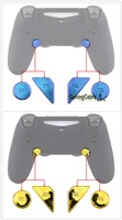 extremerate glossy replacement redesigned back buttons k1 k2 paddles for ps4 controller extremerate dawn 2 0 remap kit