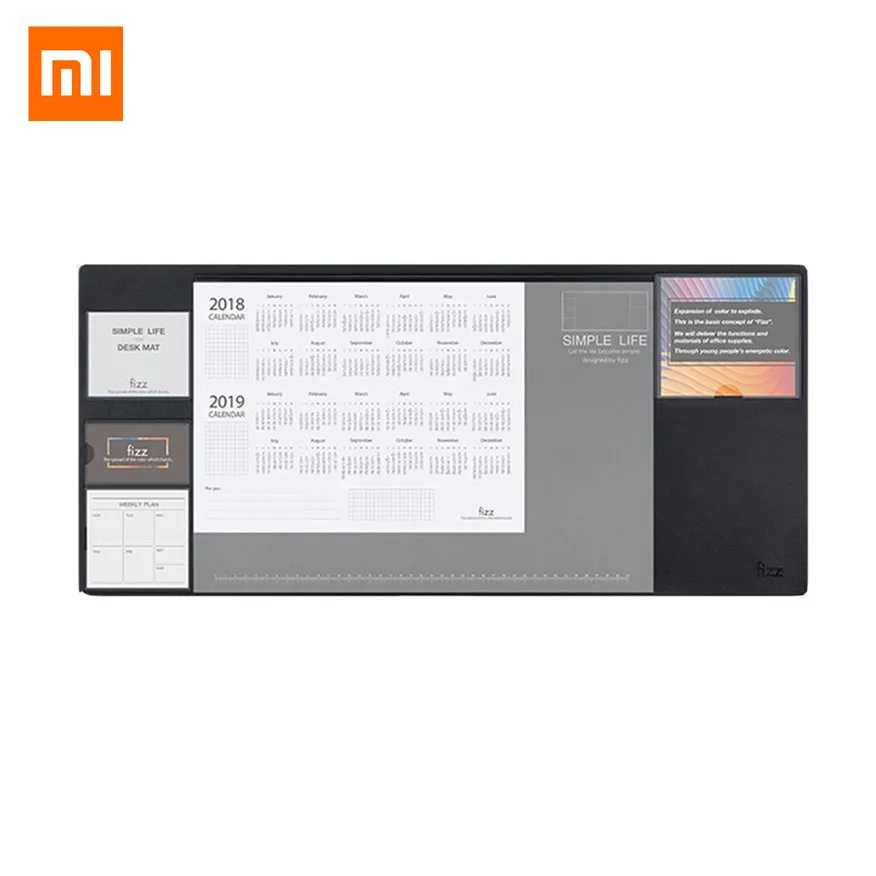 XIAOMI Fizz многофункциональный офисный Настольный коврик Еженедельный планировщик настольный органайзер для бумаг стол для хранения памятки коврик нескользящий обучающий коврик держатель для карт