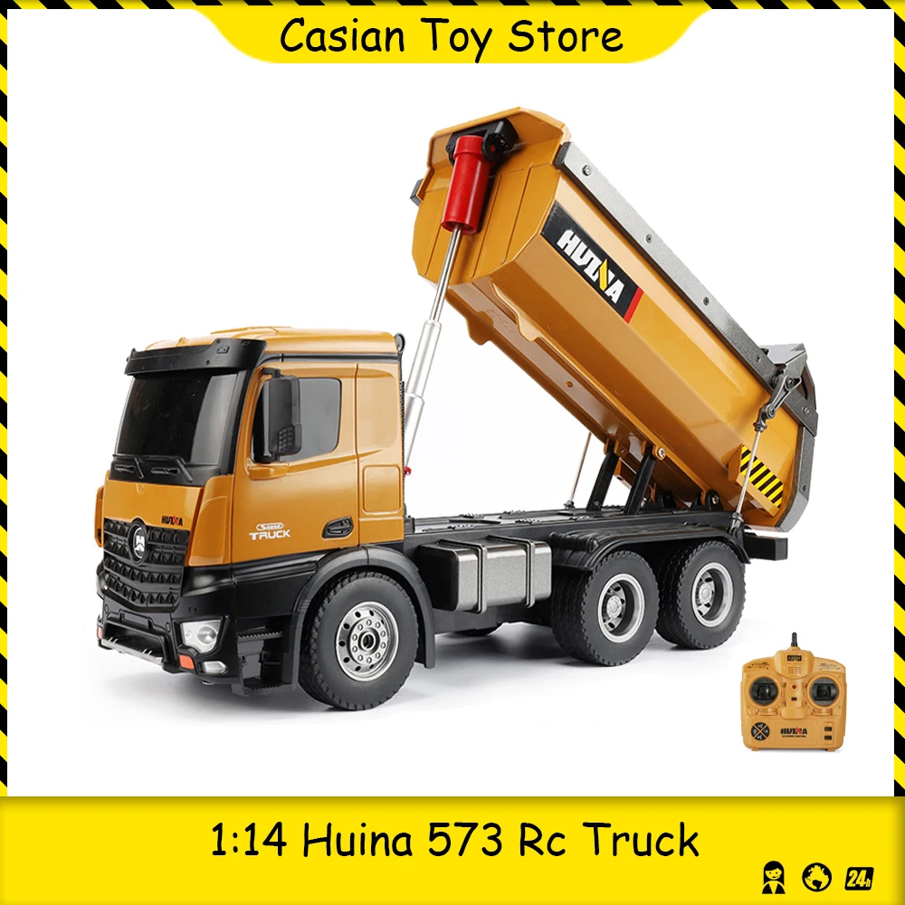 

1:14 Huina Rc Truck Tractor Caterpillar Alloy Engineering Car 2.4Ghz Renmote Controll Car 10 Channel Rc Dumper Toys for Boys