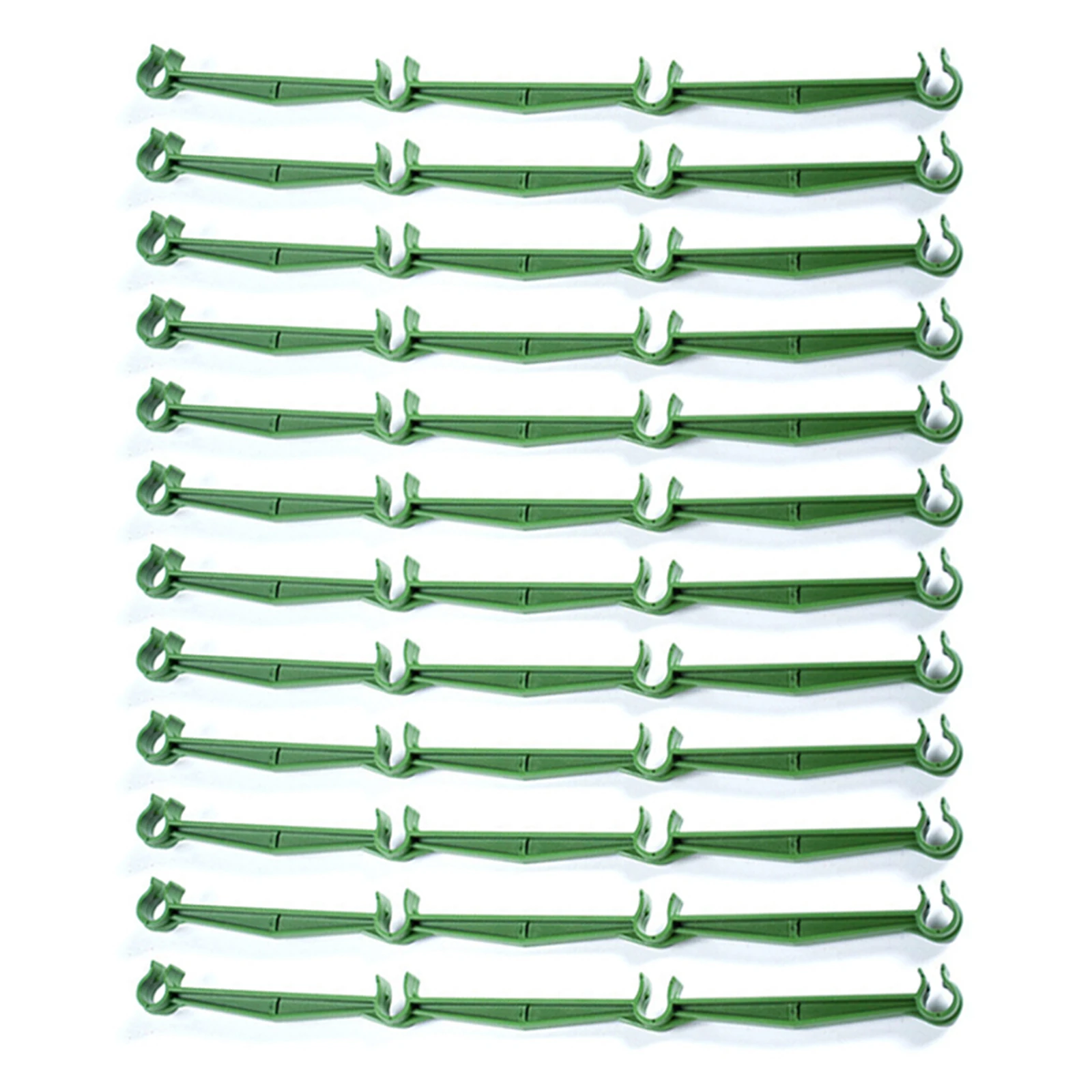 

12pcs Support Buckle Reusable Connector Arms Stakes Green Adjustable Climbing Plants Plant Expandable Tomato Stem Clips 11/16mm